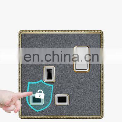 Universal 6-Pin Wall Double Switch Socket With 2USB+Led Light 146mm*86mm Acrylic Panel Sockets And Switches Electrical 16A photo-5