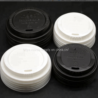 Biodegradable compostable hot cup lids Eco friendly pla compostable coffee cup lids