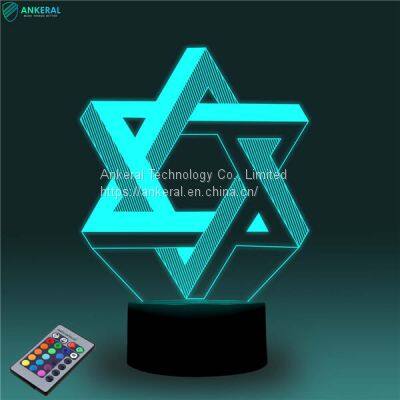 16 Colors Changing 3D Night Light Remote Control Best Selling Items photo-2