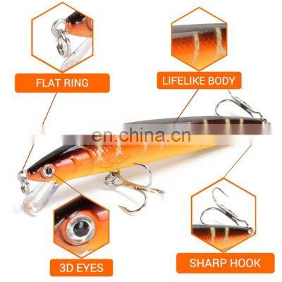 10 Colorful 95mm 7.1g Hard Bait Minnow Fishing Lures Tackle 3D Fish Eyes Cheapest Fishing Lure photo-3