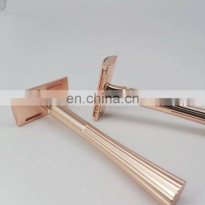 China Wholesale Double Edge Charm Star Safety Metal Shaver Non-disposable Straight Shaving Eco-friendly Chrome Razor photo-3