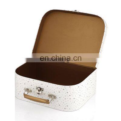 Handmade paper baby toy mini suitcase box baby cloth packaging cardboard suitcase tool box