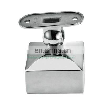 Home Staircase Railing Top Rail Holder Square Stainless Steel Handrail Top Bracket For Stair