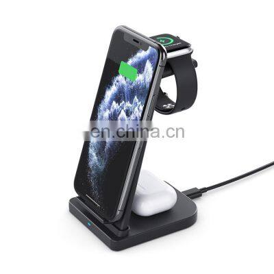 2020 Trending Product Cellphone Qi Wireless Charger Portable 3 in 1 Charging Station