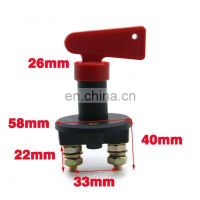 AOSU 12V Red Car Modified Isolator Disconnector Vehicle Power Switch Key Cut Off Battery Main Kill Switch For Auto Truck Boat