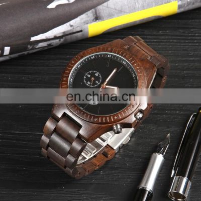 GOHUOS 16091 Fashion Wooden Quartz Watches Chrono Analog Luxury Wood Designer Watch Custom Logo