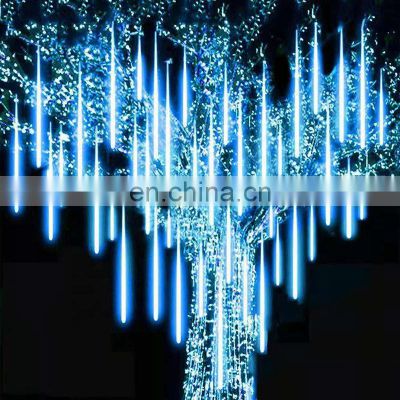 30/50/80cm 8 Tubes Meteor Shower Rain Led Fairy String Lights Street Garlands Christmas Tree Decorations