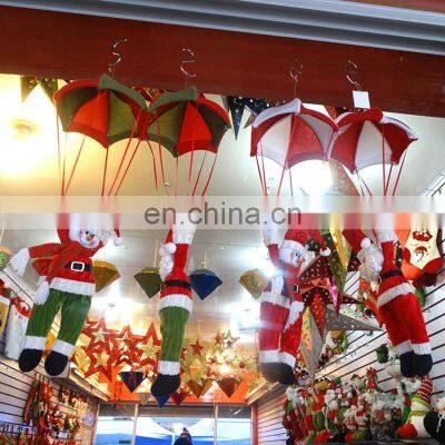 Christmas Home Ceiling Decorations Parachute Santa Claus Smowman New Year Hanging Pendant Christmas Decoration Supplies