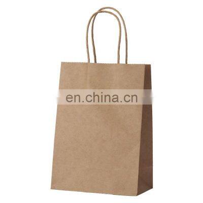 Customizable Grocery Portable Hemp Kraft Paper Bag China Custom Thank You Bag Color Paper Bag for Retail