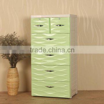 Raised Grain Surface Design Plastic 5 Drawer Unit Storage Cabinet photo-4