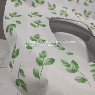Grande Disposable Toilet Seat Cushion Green Leaf Cushion Paper Travel Supplies Waterproof And Dirt Proof Toilet Mat photo-2