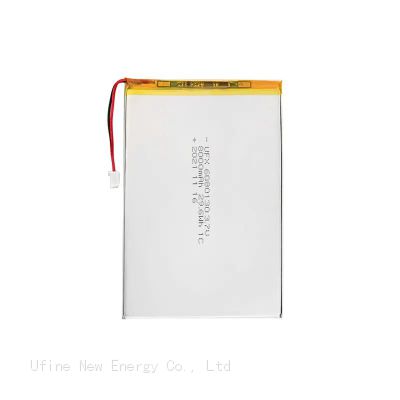 Custom Super Thin Bluetooth Keyboard Battery UFX 6080130 8000mAh 3.7V Rechargeable Li-polymer Battery