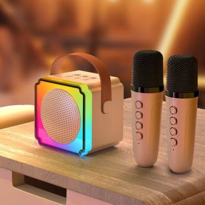 Hot selling Ktv Karaoke Microphone Speaker High-end BT Audio Small Home Professional Children Singing wireless mini Speaker