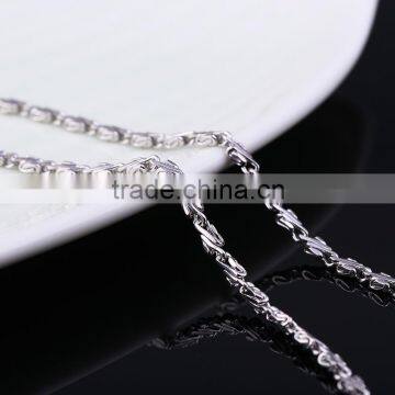 New Arrivals Funky Flat Wristed Chain Rhodium Plated Fashion Necklace Jewellery photo-3
