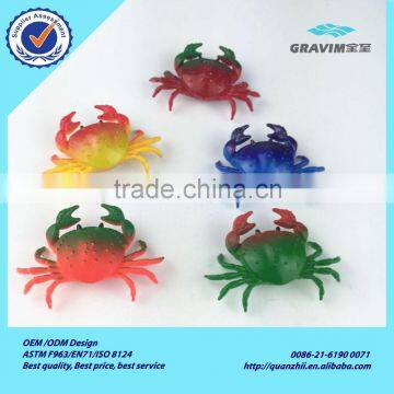 New developed colorful plastic growing hatching crab toys crab toys for children educational game