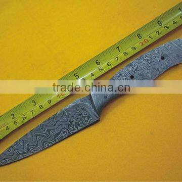 udk b45" custom handmade Damascus full tang blank blade knife