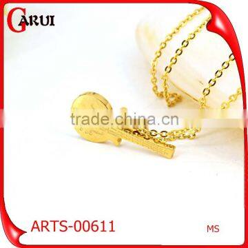 Stainless steel gold necklace designs in 10 grams guitar pendant necklace                        
                                                                                Supplier's Choice