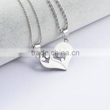 Fashion Jewelry 2016 316l Stainless Steel Jewelry Heart Pendant Necklace Necklaces For Couple Quality Choice Most Popular photo-4