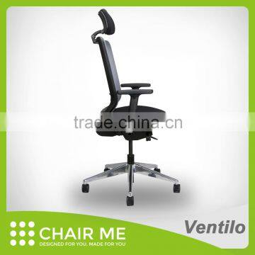 Gray Mesh, Gray Office Chair, Black Backrest, Mesh Chair, Ergonomic Chair, 3D Headrest, Adjustable Armrest, Aluminum Base photo-3