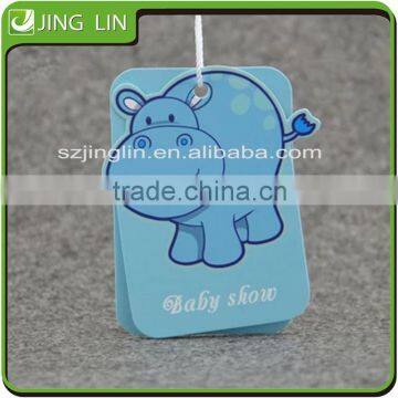 blue cute bear cut die kids schoolbag cloth hangtag for logo printed