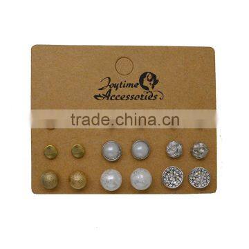 Minimal Unique Fashion Jewelry Several Dainty Studs Earrings Set for Teen Girls