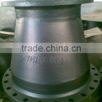 Double flange taper pipe fitting for DI pipe