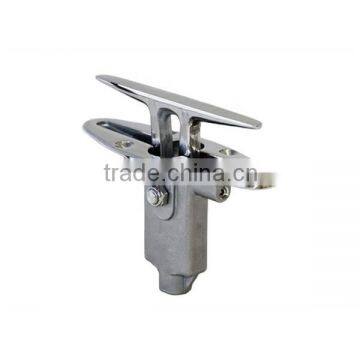 Marine hardware flush mounted pull-up cleat