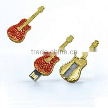 Jewelry guitar usb flash drive,jewelry usb,guitar shape usb flash memory,crystal usb flash memory,usb 2.0 drive