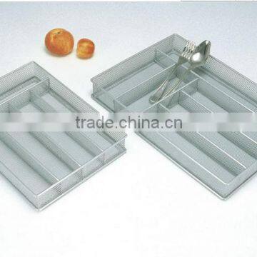 AN318 ANPHY Tableware Box Household Storage Holder Organizer Stand Metal Wire Mesh 31.5*23.5*5.2cm