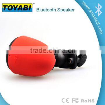 Water Resistant Bluetooth Bicycle Speaker with rubberized texture material Hands-free for outdoor using