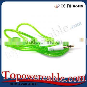 Free Samples Candy Colored 3.5MM to Stereo Audio Aux Auxillary Cable For CD Player In Car photo-3