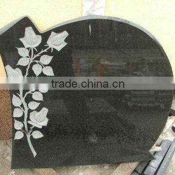 black granite tombstone