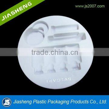 disposable white fiocking cosmetic display tray