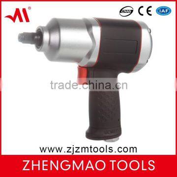 Half inch heavy duty twin hammer composite impact wrench air tool for cars