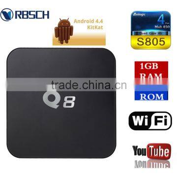 Original Q8 TV BOX,Android TV BOX,Quad core Android 4.4 Smart TV BOX