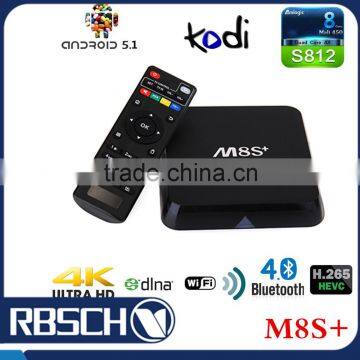 Newest M8S Plus Smart TV BOX Android 5.1 Lollipop 2GB/8GB 4K Dual Band WIFI Ful HD Media Player M8S+ Android Set Top BOX