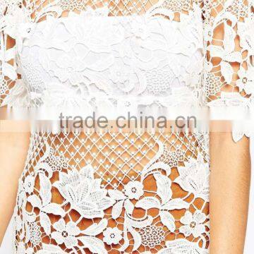 Big Floral Water Soluble Lady Camisole Designs Dress Apparel Suppliers photo-3