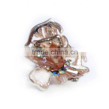 Bowknot Design Hair Claw With Glass Beads & Stones photo-2
