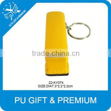 duck shape soft PU stress keychain