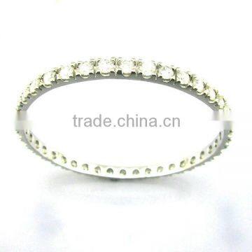 925 Silver Bangle Bracelet Silver Bangles with CZ