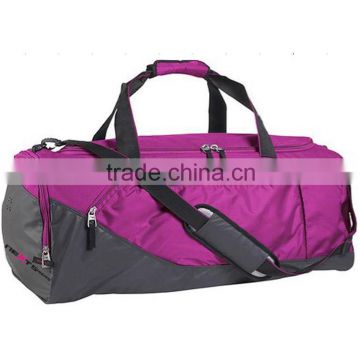 Purple lady's duffel bag,women sport bag