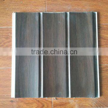 interior decoration of pvc wooden design two grooves wall panel