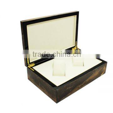 Wholesale Factory Supply Custom Design Wooden Watch Storage Box With Gold Button photo-3