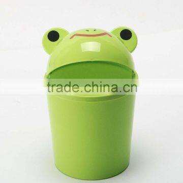 Animal design trash can, Frog shaped cartoon plastic garbage can