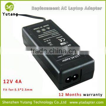 Cheapest 12v 4A 48W AC Switching Adaptor used for Notebook/Laptop