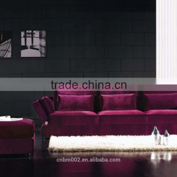 2014 New modern fabric sofa set imported leather and China leather