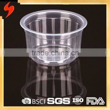 High Quality unique shape transparent PP sealable 3oz disposable pudding cups