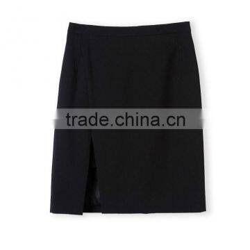 Ladies fashion High-waisted design casual skirt and career side split skirt