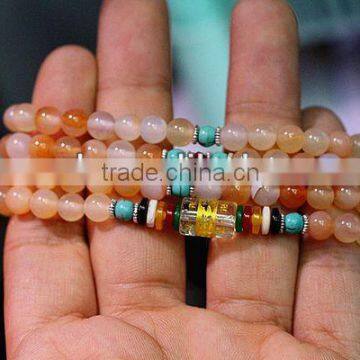 Wholesale fashion gemstone yellow agate beads bracelet jewelry