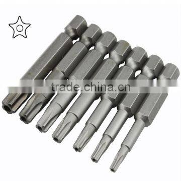 8Pcs 1/4 Inch Magnetic Pentacle Star Head Screwdriver Bits Electric Screwdriver Bit 50mm Length AR-53